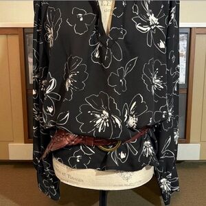 Ann Taylor Factory Black Blouse